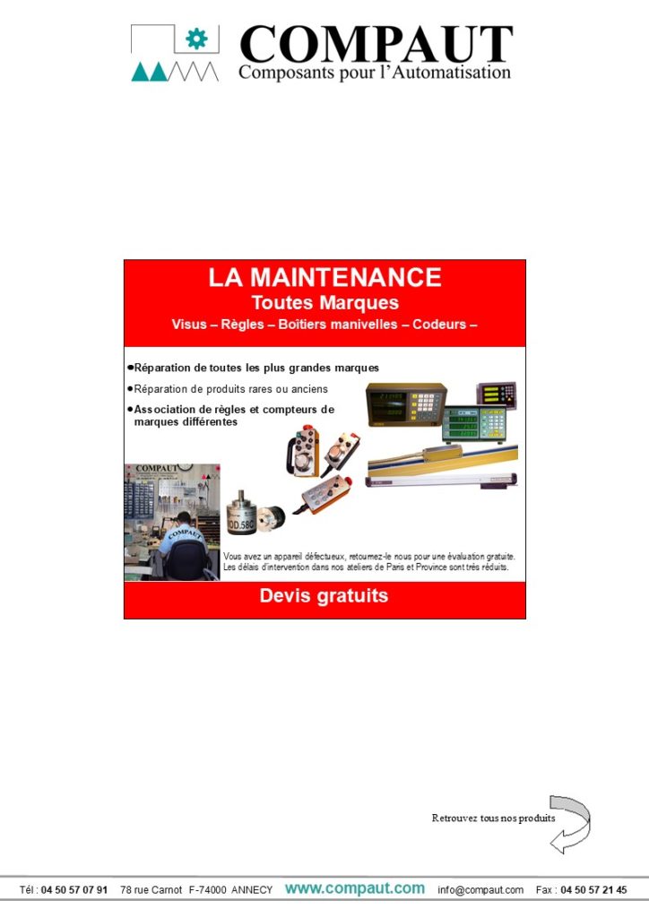 Plaquette maintenance Compaut